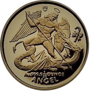 Isle of Man / Gold Twentieth-Ounce 2002 Angel - reverse photo