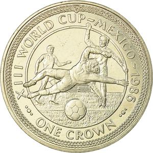 Isle of Man / One Crown 1986 Football World Cup - Goalkeeper - reverse photo