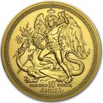Isle of Man / Gold Ten Ounces 1987 Angel - reverse photo