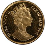 Isle of Man / Gold Twentieth-Ounce 1988 Angel / Christmas privy mark - obverse photo