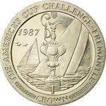 One Crown 1987 Americas Cup: Photo Coin, Isle of Man, One Crown 1987 Americas Cup / thumbnail