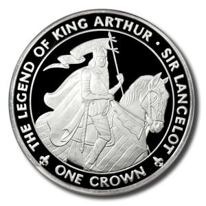 Isle of Man / One Crown 1996 King Arthur - reverse photo