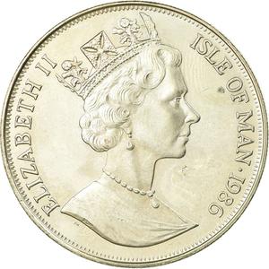 Isle of Man / One Crown 1986 Football World Cup - Globe - obverse photo