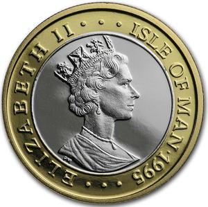 Isle of Man / Bimetallic (Platinum / Gold) Quarter Ounce 1995 Noble - obverse photo