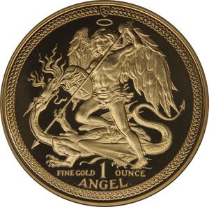 Isle of Man / Gold Ounce 1987 Angel - reverse photo