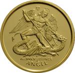 Isle of Man / Gold Quarter Ounce 1994 Angel / Piedfort - reverse photo