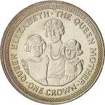 One Crown 1990 Queen Mother: Photo Coin, Isle of Man, One Crown 1990 Queen Mother / thumbnail