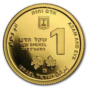 Israel / Gold Twenty-fifth-Ounce 2017 Adam and Eve - reverse photo