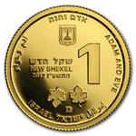 Gold Twenty-fifth-Ounce 2017 Adam and Eve: Photo Coin, Israel, Gold Twenty-fifth-Ounce 2017 Adam and Eve / thumbnail