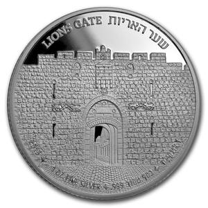 Israel / Silver Ounce 2018 Gates of Jerusalem - Lions Gate - reverse photo