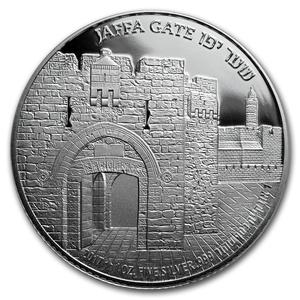 Israel / Silver Ounce 2017 Gates of Jerusalem - Jaffa Gate - reverse photo
