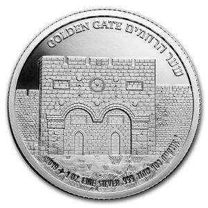 Israel / Silver Ounce 2019 Gates of Jerusalem - Golden Gate - reverse photo