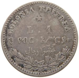 Eritrea, Italian / One Lira 1890 - reverse photo