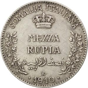 Somaliland, Italian / Half Rupia 1910 - reverse photo