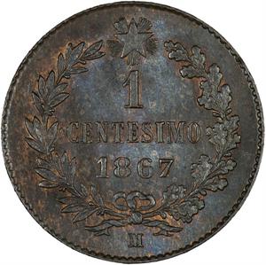 Italy / One Centesimo 1867 - reverse photo