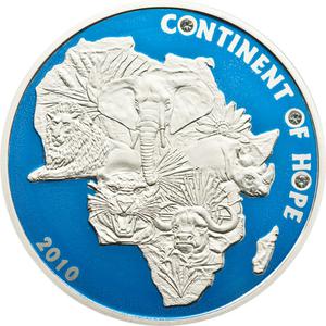 Ivory Coast / One Thousand Francs 2010 Continent of Hope - reverse photo