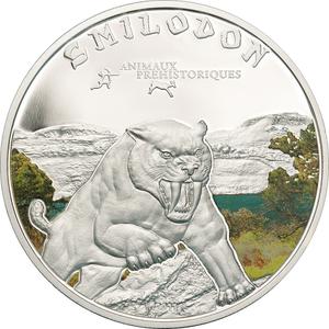 Ivory Coast / One Thousand Francs 2011 Sabre Tooth Tiger - reverse photo
