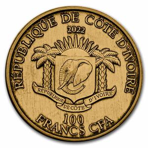 Ivory Coast / Gold Ounce 2022 Big Five Africa - Elephant - obverse photo