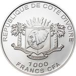 One Thousand Francs 2010 Mammuthus Africanavus: Photo Coin, Ivory Coast, One Thousand Francs 2010 Mammuthus Africanavus / thumbnail