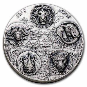 Ivory Coast / Silver Five Ounces 2022 Big Five Africa - Completer - reverse photo