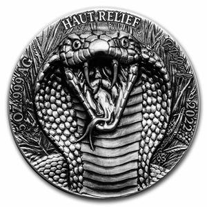 Ivory Coast / Silver Five Ounces 2022 Big Five Asia - King Cobra - reverse photo