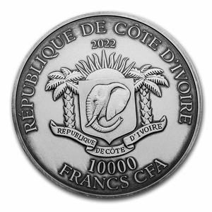 Ivory Coast / Silver Kilo 2022 Big Five Asia - Tiger - obverse photo