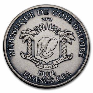 Ivory Coast / Silver Five Ounces 2022 Big Five Africa - Completer - obverse photo