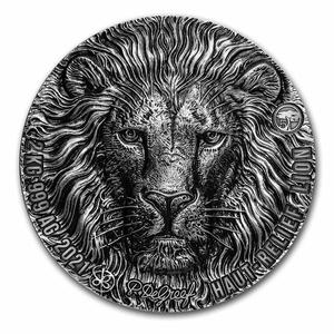 Ivory Coast / Silver Two Kilos 2021 Big Five Africa - Lion - reverse photo
