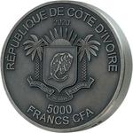 Silver Five Ounces 2020 Buffalo: Photo Coin, Ivory Coast, Silver Five Ounces 2020 Buffalo / thumbnail