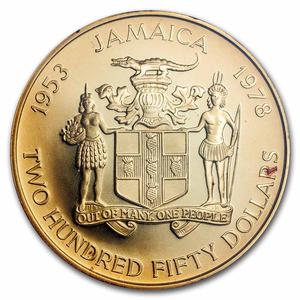 Jamaica / Two Hundred and Fifty Dollars Gold 1978 Coronation - obverse photo