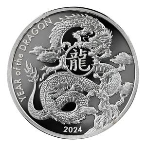 Japan / Silver Ounce 2024 Year of the Dragon - reverse photo