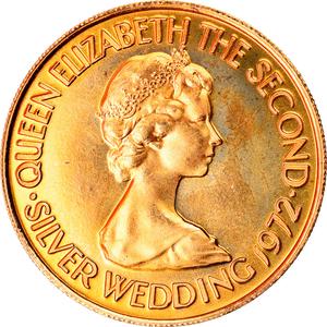 Jersey / Twenty-five Pounds 1972 Silver Wedding - reverse photo