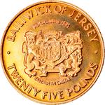 Jersey / Twenty-five Pounds 1972 Silver Wedding - obverse photo