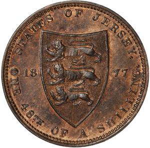 Jersey / One Forty-eighth of a Shilling 1877 - reverse photo