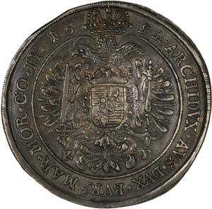 Hungary, First Kingdom of / One Thaler 1692 - reverse photo