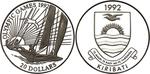 Silver Ounce 1992 Olympic Games - Sailing: Photo Coin, Kiribati, Silver Ounce 1992 Olympic Games - Sailing / thumbnail