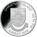 Silver Twenty Grams 2016 Rudolph the Red-nosed Reindeer: Photo Coin, Kiribati, Silver Twenty Grams 2016 Rudolph the Red-nosed Reindeer / thumbnail