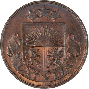Latvia, First Republic / One Santims 1922 - obverse photo