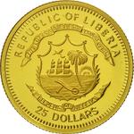 Gold Twenty-five Dollars 2005 Benovsky: Photo Coin, Liberia, Gold 25 Dollars 2005 Benovsky / thumbnail