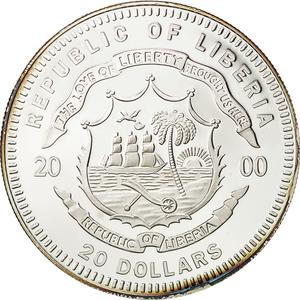 Liberia / Silver Twenty Dollars 2000 Copenhagen - reverse photo