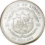 Silver Twenty Dollars 2000 Copenhagen: Photo Coin, Liberia, Silver Twenty Dollars 2000 Copenhagen / thumbnail