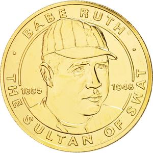 Liberia / One Dollar 1994 Babe Ruth - obverse photo