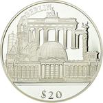 Silver Twenty Dollars 2000 Berlin: Photo Coin, Liberia, Silver Twenty Dollars 2000 Berlin / thumbnail