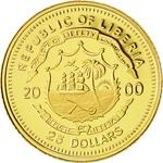 Gold Twenty-five Dollars 2000 Ludwig II: Photo Coin, Liberia, Gold 25 Dollars 2000 Ludwig II / thumbnail