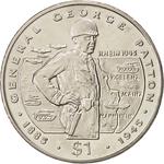 One Dollar 1995 General Patton: Photo Coin, Liberia, One Dollar 1995 General Patton / thumbnail