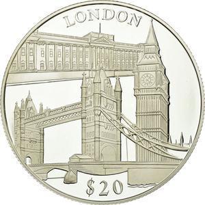 Liberia / Silver Twenty Dollars 2000 London - obverse photo