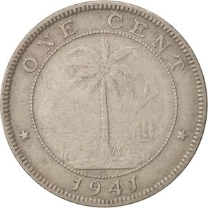 Liberia / One Cent 1941 - reverse photo