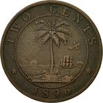 Two Cents 1896: Photo Coin, Liberia, Two Cents 1896 / thumbnail