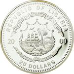 Silver Twenty Dollars 2000 Madrid: Photo Coin, Liberia, Silver Twenty Dollars 2000 Madrid / thumbnail