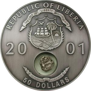 Liberia / Fifty Dollars Silver 2001 Princess Louisa - obverse photo